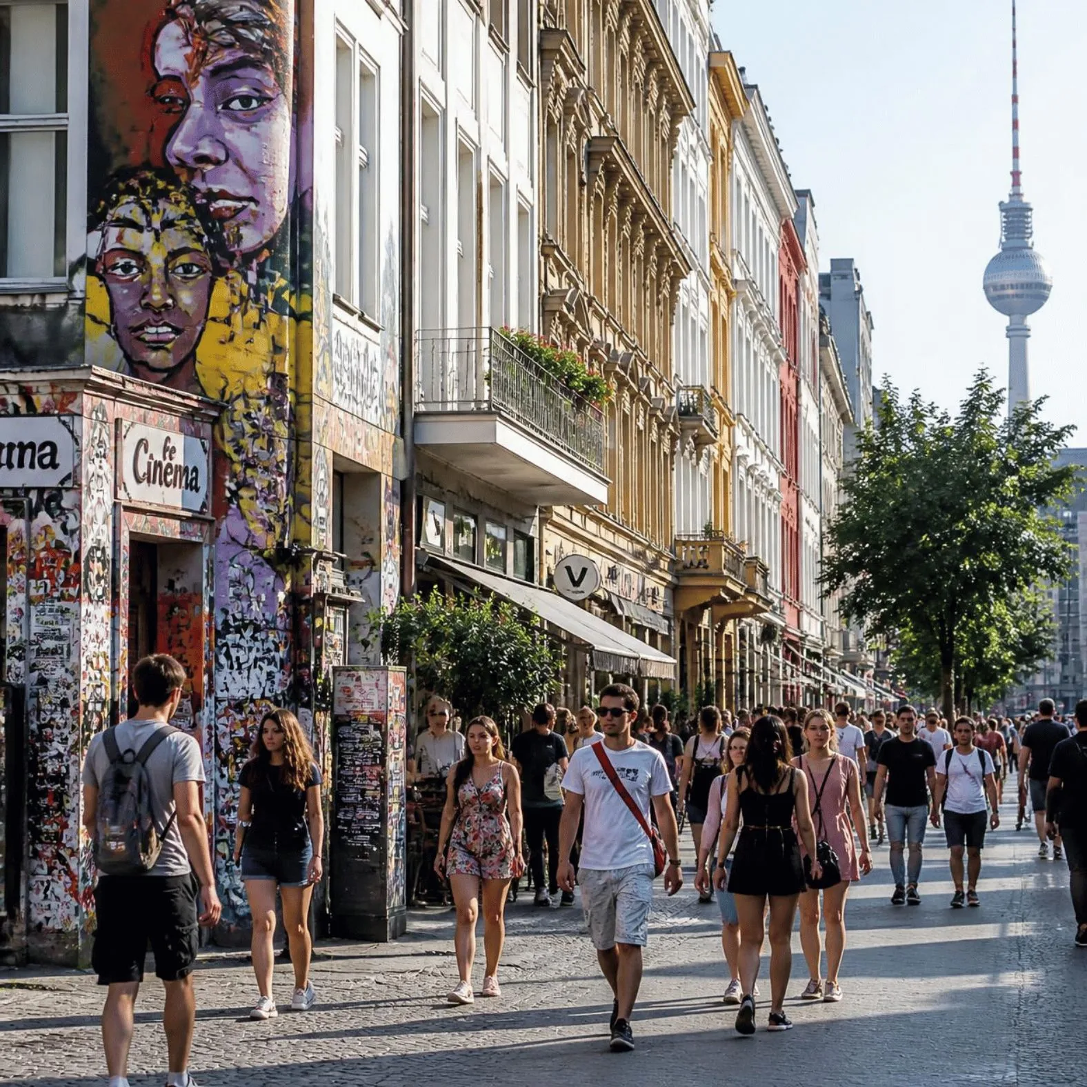 Lebendige Einkaufsstraße mit inhabergeführten Geschäften